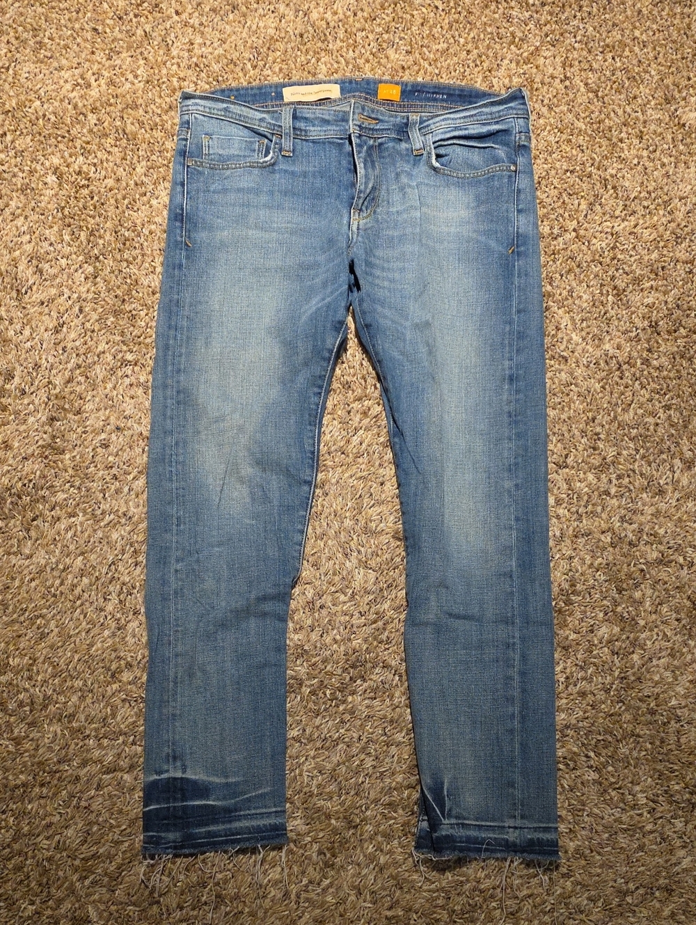 Pilcro And Letterpress Hyphen Freyed Ankle Cut Jeans Crop 28